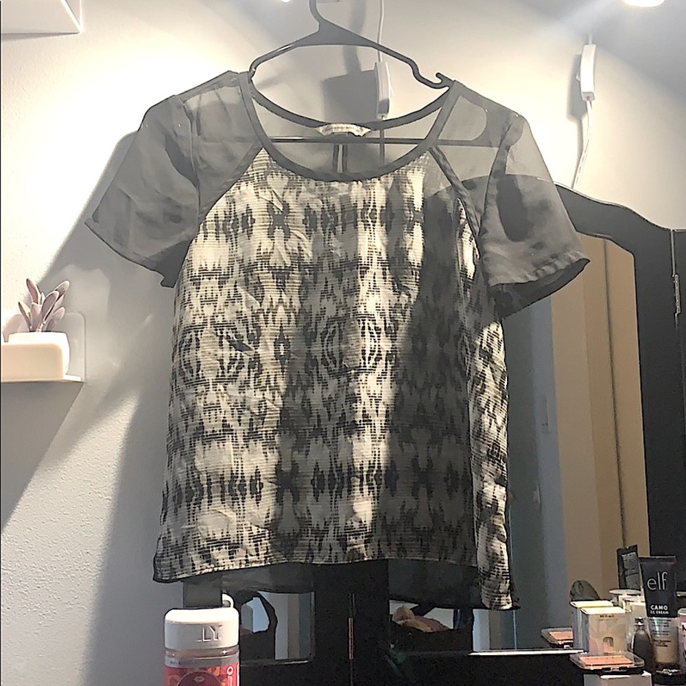 Black Mesh Top